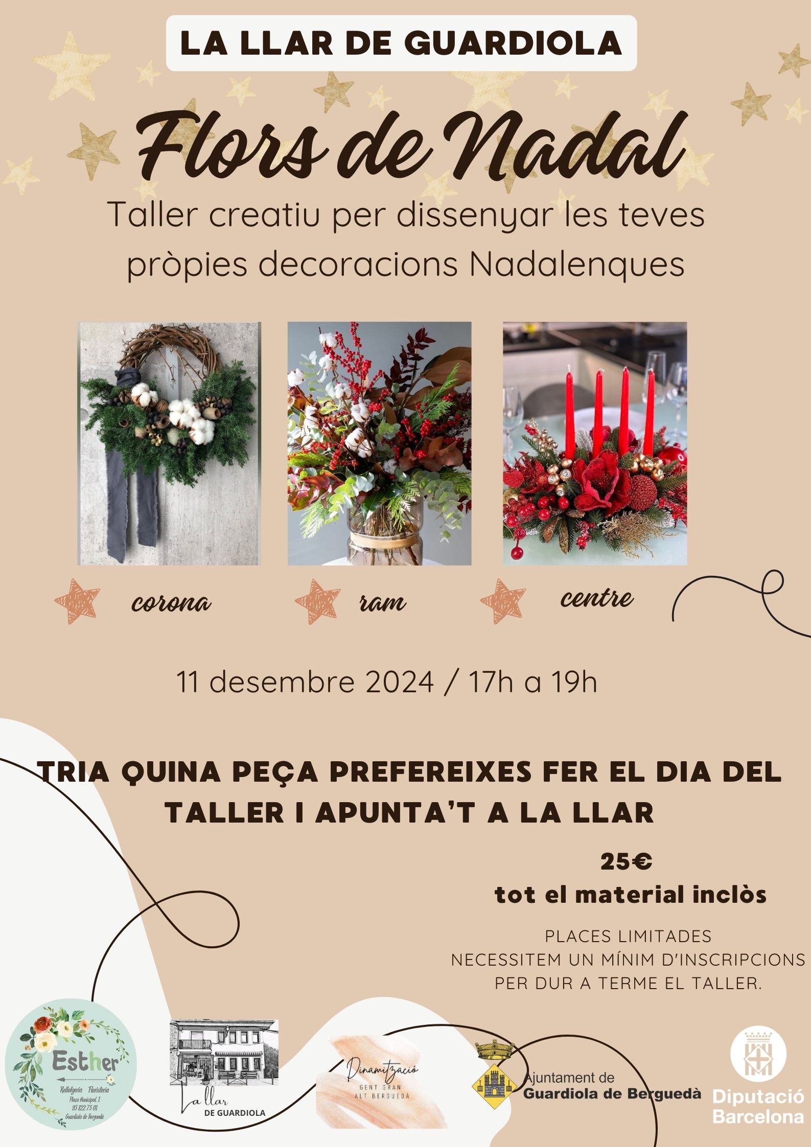 Cartell taller Flors de Nadal 